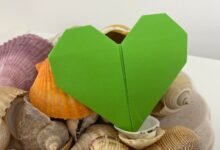 origami heart insturaction